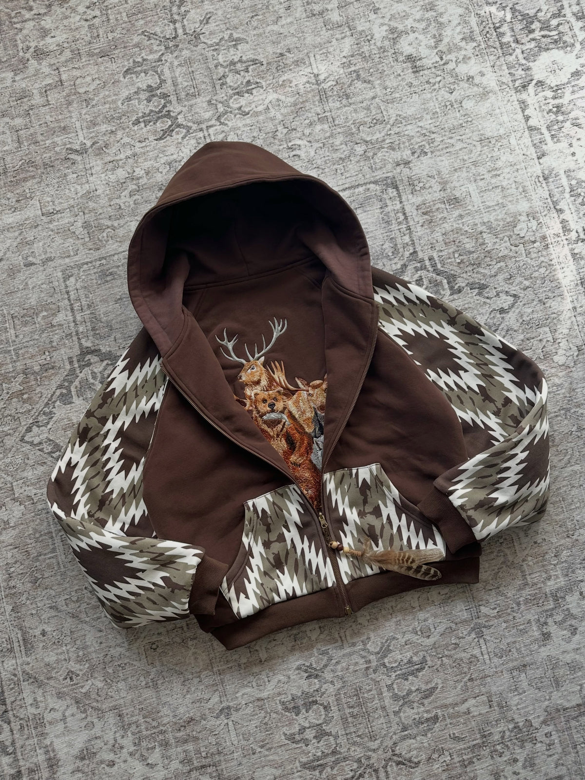 Wahuŋka ( Wildtier ) Pullover 100% Baumwolle